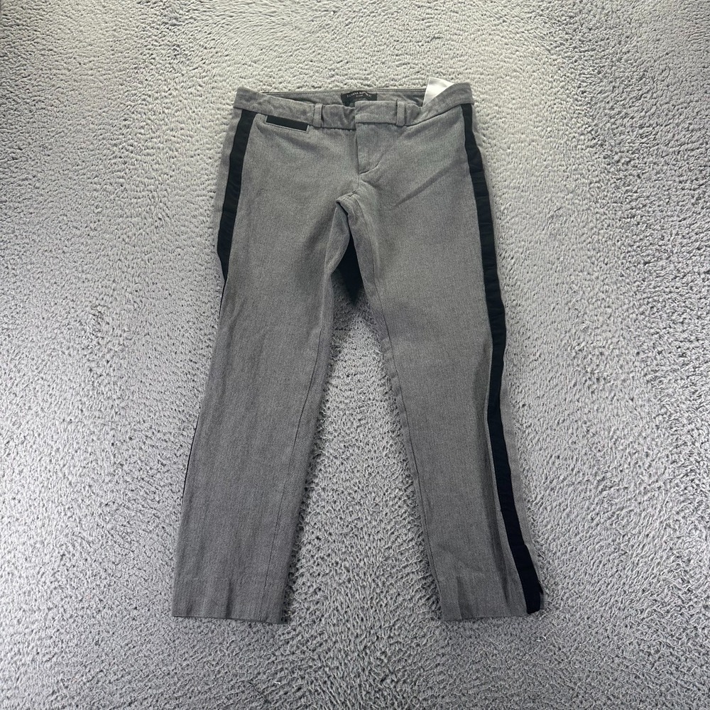 Banana Republic Sloan Pant Womens 28x23 Gray Cotton Dress Cropped Stretch Career